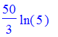 50/3*ln(5)