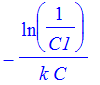 -ln(1/C1)/k/C