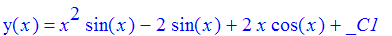 y(x) = x^2*sin(x)-2*sin(x)+2*x*cos(x)+_C1