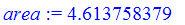 area := 4.613758379