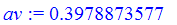 av := .3978873577